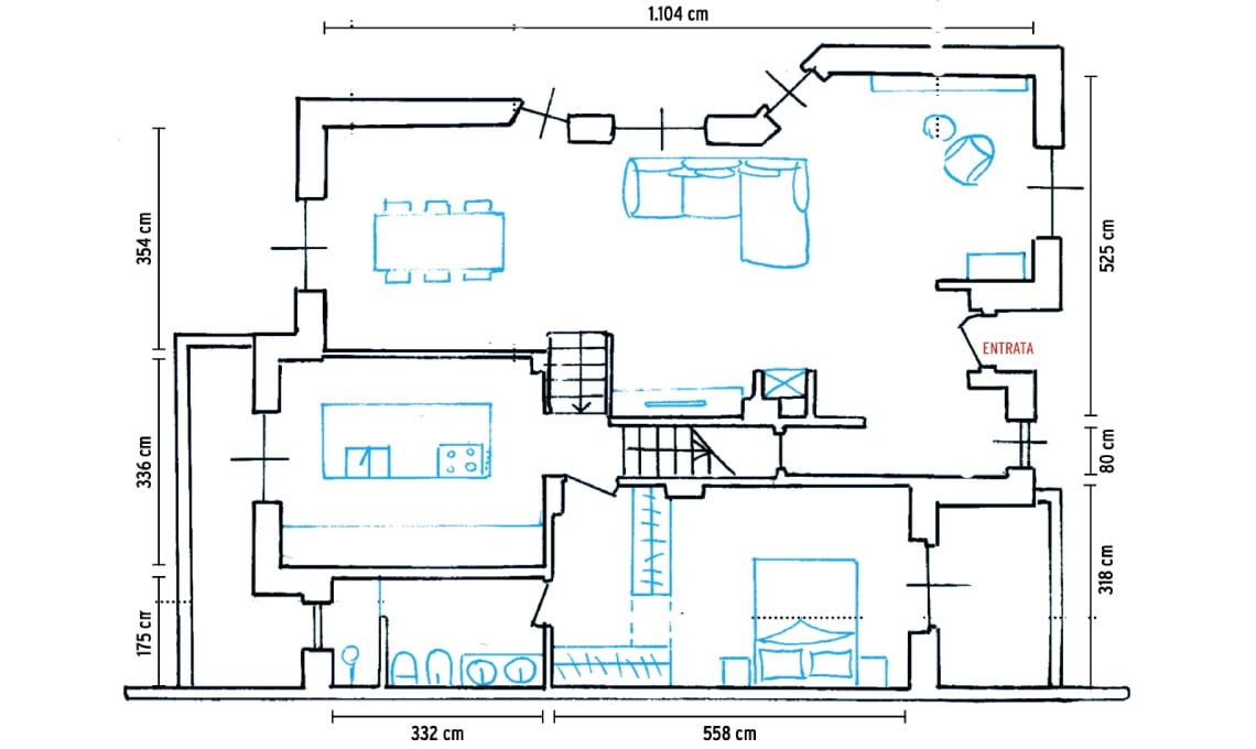 come-sfruttare-i-dislivelli-in-una-villa-di-due-piani